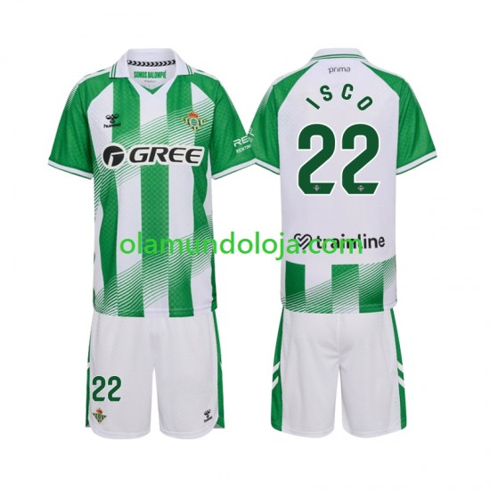 Camisola Real Betis Isco 22 Criança Equipamento Primeiro 2026-2027 Manga Curta
